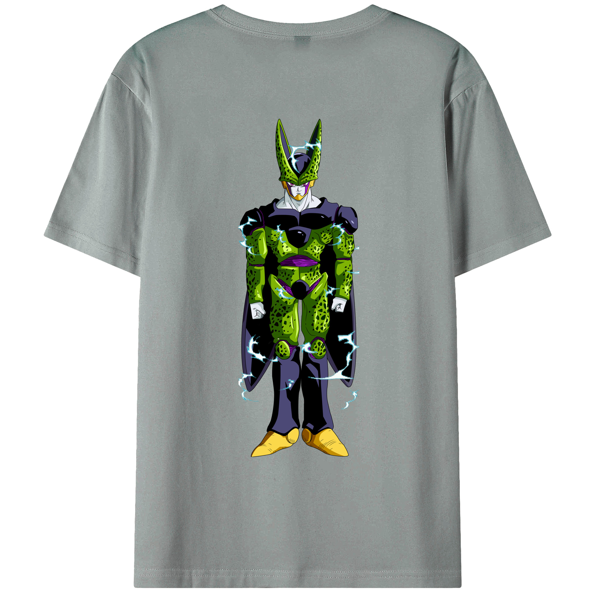 （画像用） ドラゴンボール セル DRAGON BALL Cell 綿100％ メンズ半袖Tシャツ（バックプリント） 通気性